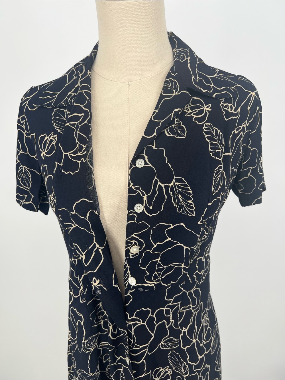 Vintage Eddie Bauer floral Midi Dress | XSP NWT - Picture 8 of 10